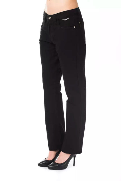 Black Cotton Women's Pants