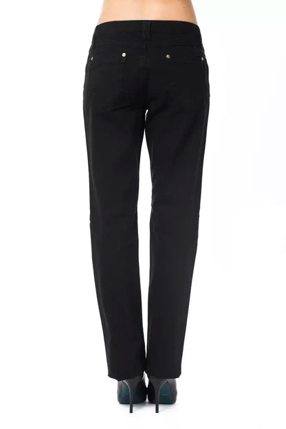 Black Cotton Women's Pants