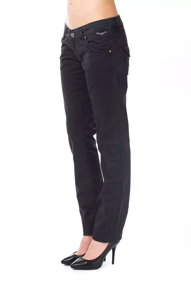 Blue Cotton Women's Regular Fit Pant