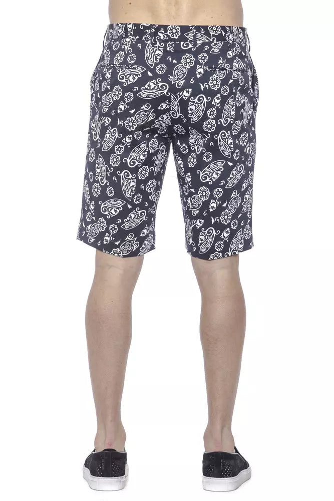Blue Cotton Men's Bermuda Shorts