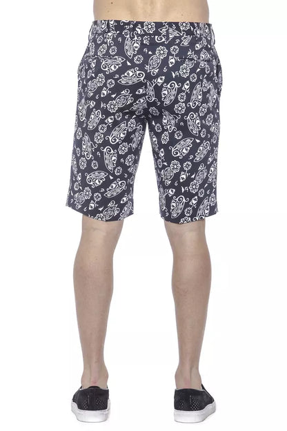 Blue Cotton Men's Bermuda Shorts
