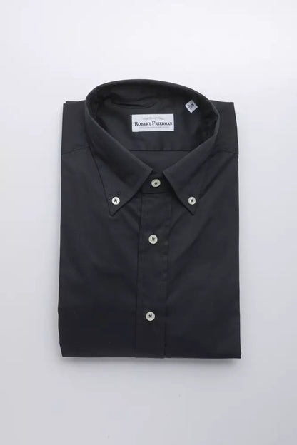 Black Cotton Men's Shirt