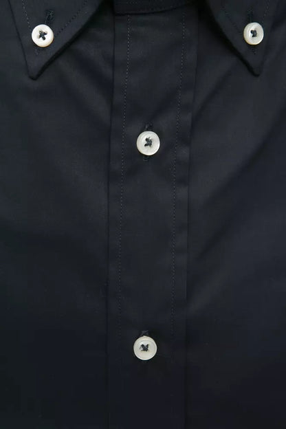 Black Cotton Men's Shirt