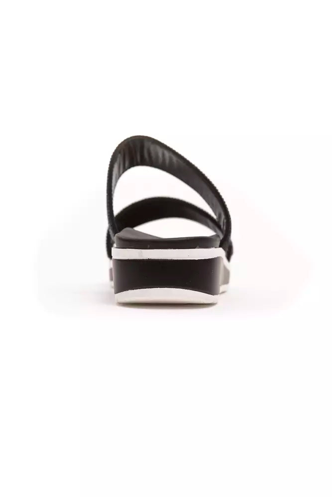 Black Textile Sandal