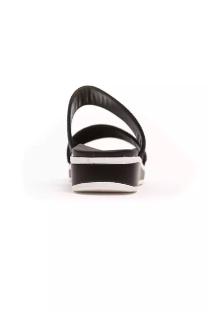 Black Textile Sandal