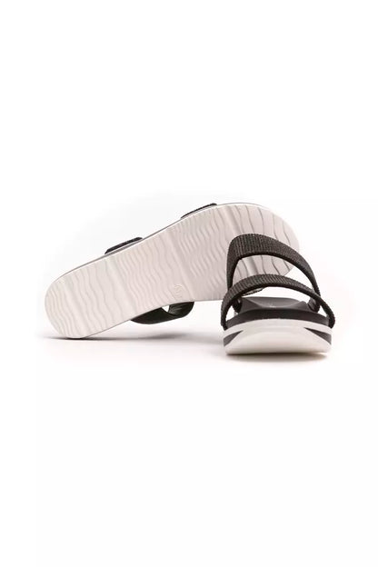 Black Textile Sandal