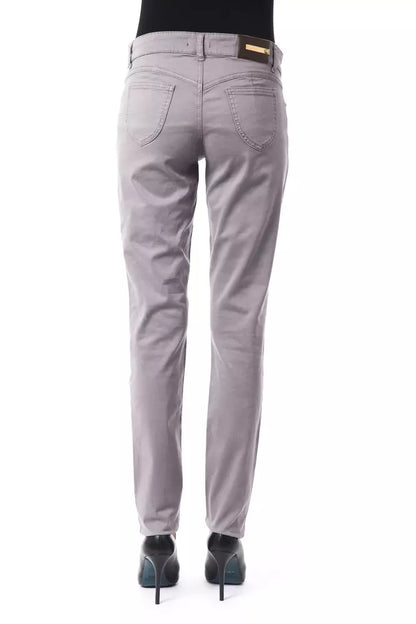 Gray Cotton Women Jeans
