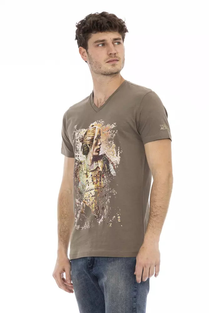 Brown Cotton T-Shirt