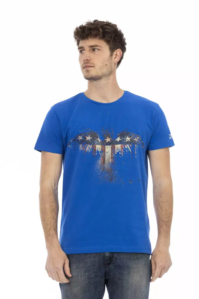 Blue Cotton Men's T-Shirt
