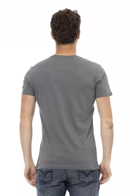 Gray Cotton Men's T-Shirt