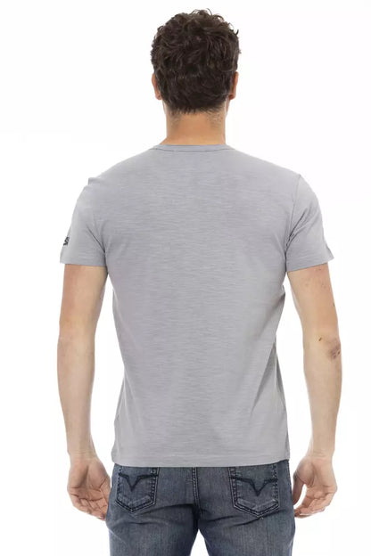 Gray Cotton Men's T-Shirt