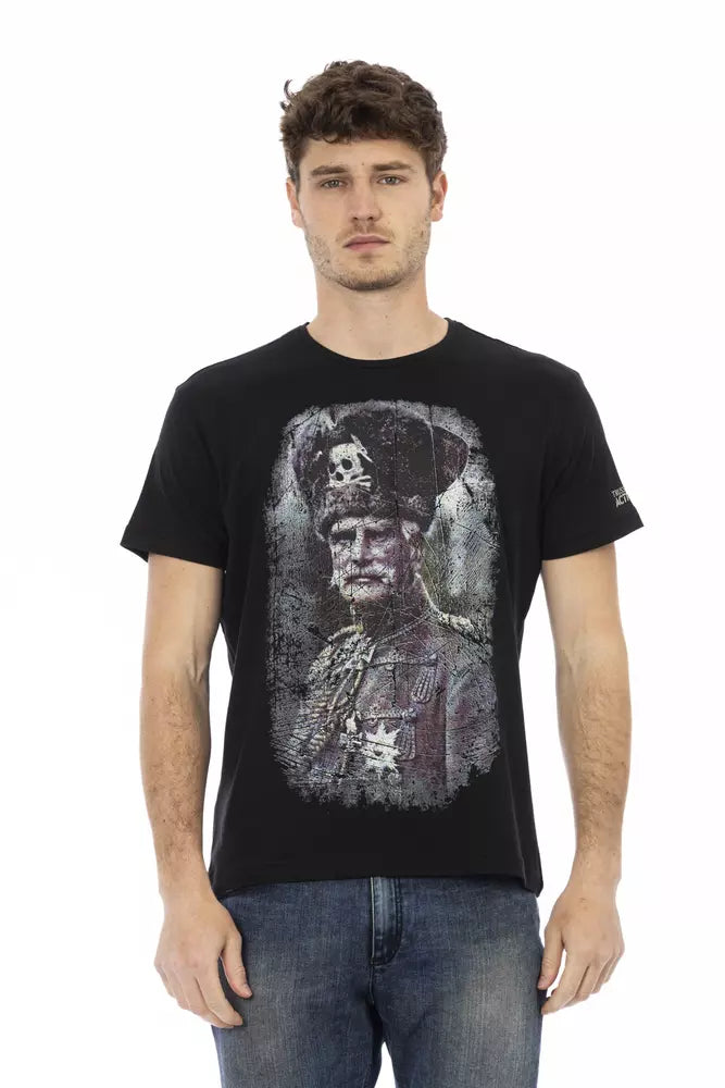 Black Cotton Men's T-Shirt