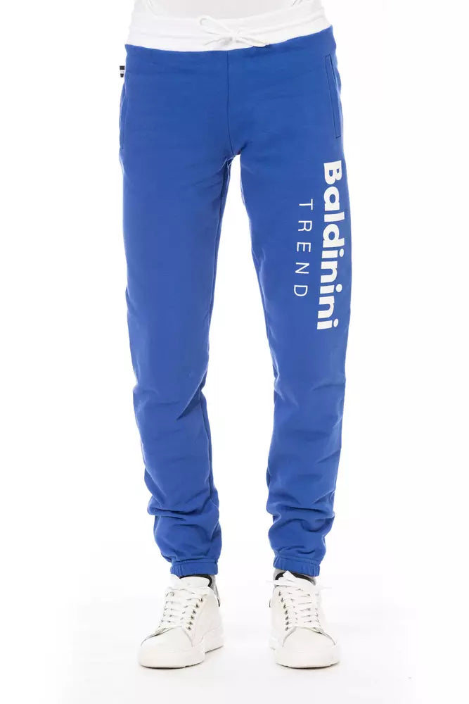 Blue Cotton Men's Sport Pant