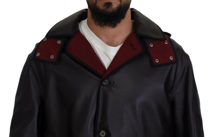 Black Trench Hooded Parka Cotton Jacket