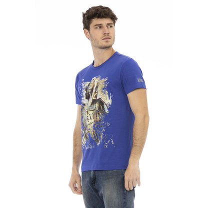 Blue Cotton Men's T-Shirt