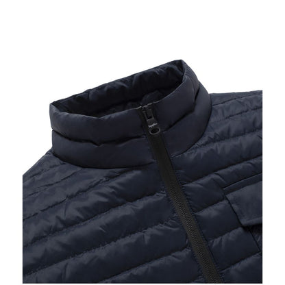 Blue Nylon Men Jacket