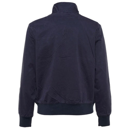 Blue Cotton Men's Bomber Jacket