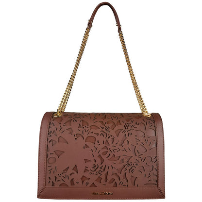 Brown Calfskin Shoulder Bag