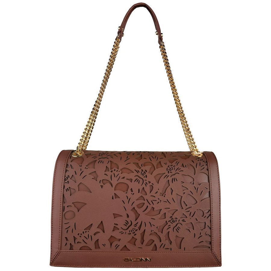Brown Calfskin Shoulder Bag