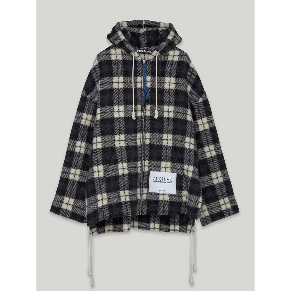 Black Cashmere Men Sweater with Hood
