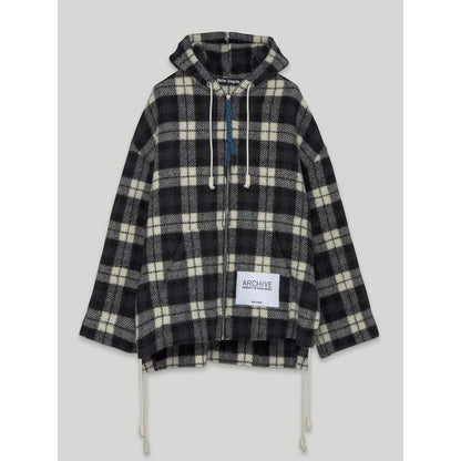 Black Cashmere Men Sweater with Hood