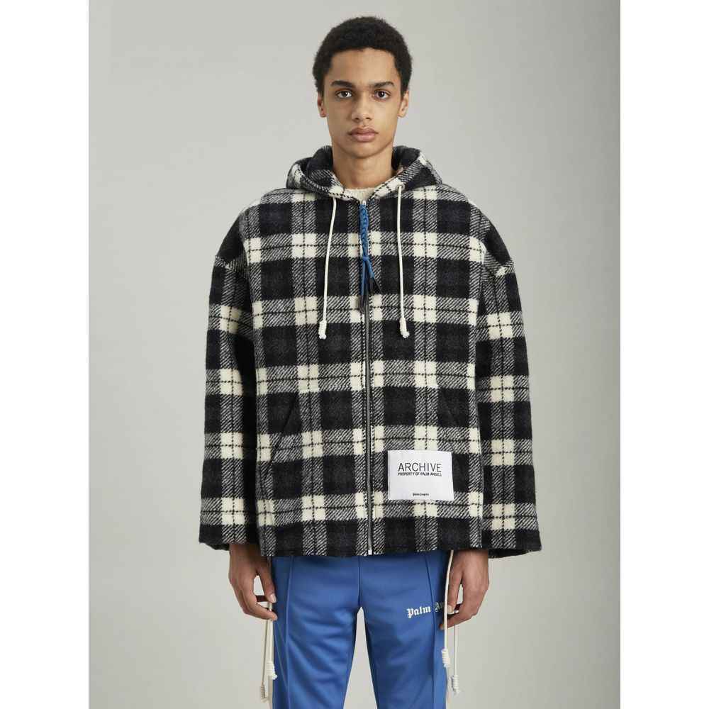 Black Cashmere Men Sweater with Hood