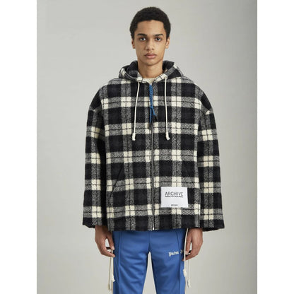 Black Cashmere Men Sweater with Hood