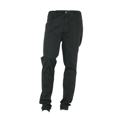 Black Cotton Men's Trouser