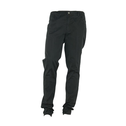 Black Cotton Men's Trouser