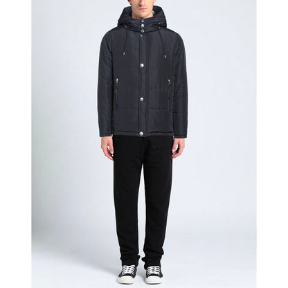 Blue Polyamide Men Jacket