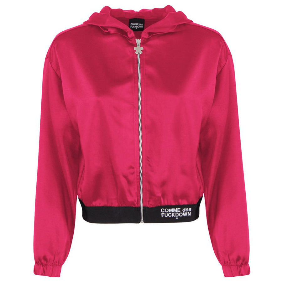 Fuchsia Polyester Women Jacket