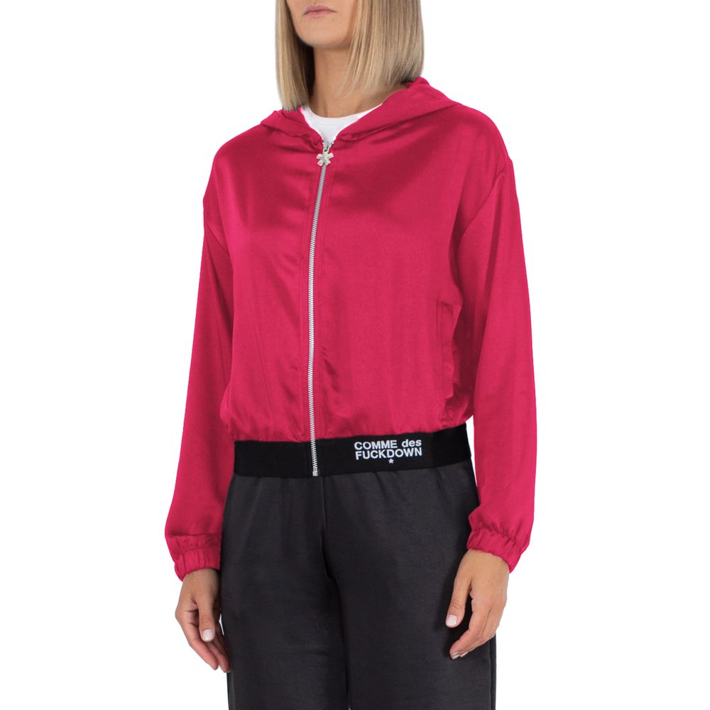 Fuchsia Polyester Women Jacket