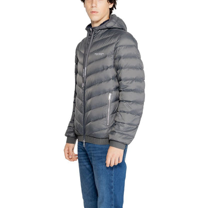 Gray Polyester Shell Jacket