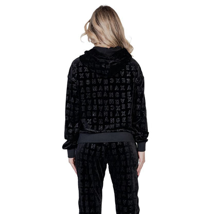Black Polyester Hoodie
