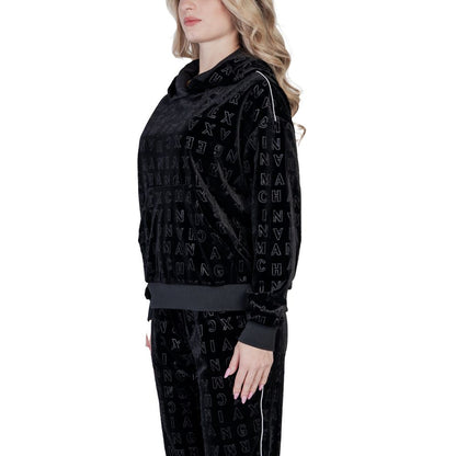 Black Polyester Hoodie