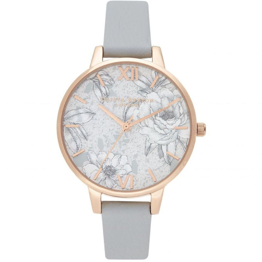 Gray Artificial Leather Watch