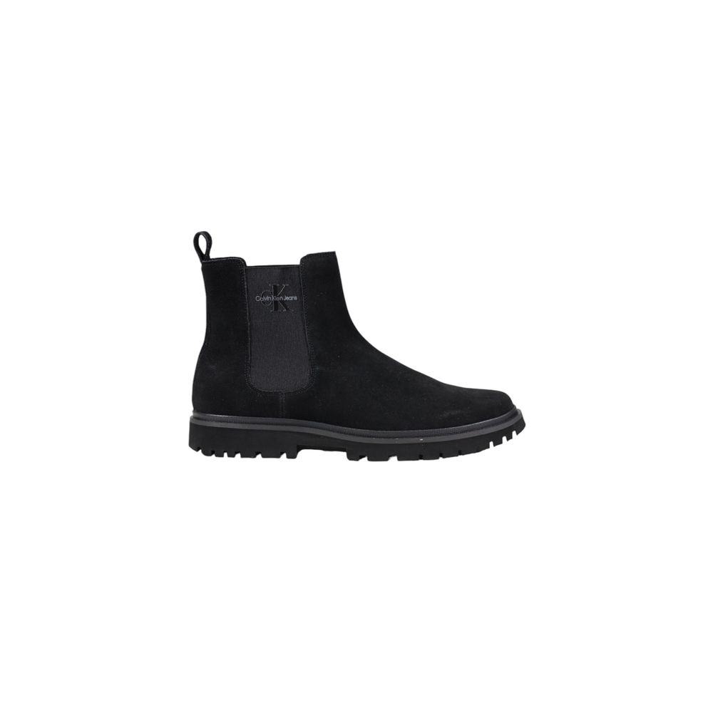 Black Suede Leather Chelsea Boots