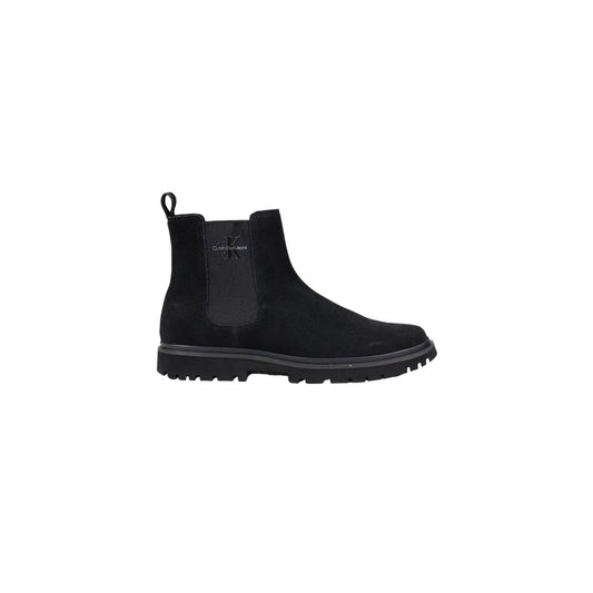 Black Suede Leather Chelsea Boots