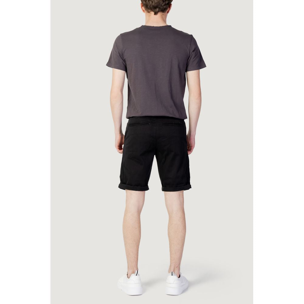 Black Cotton Shorts