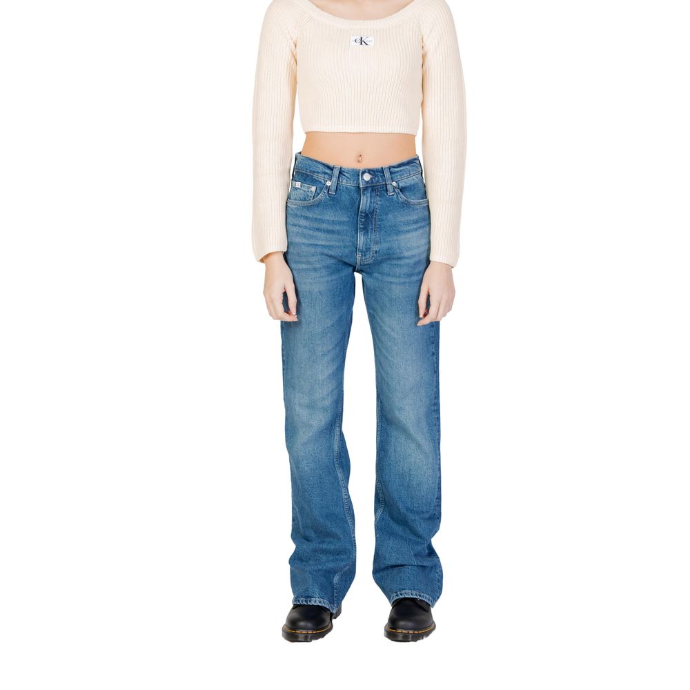 Blue Cotton Mom Jeans