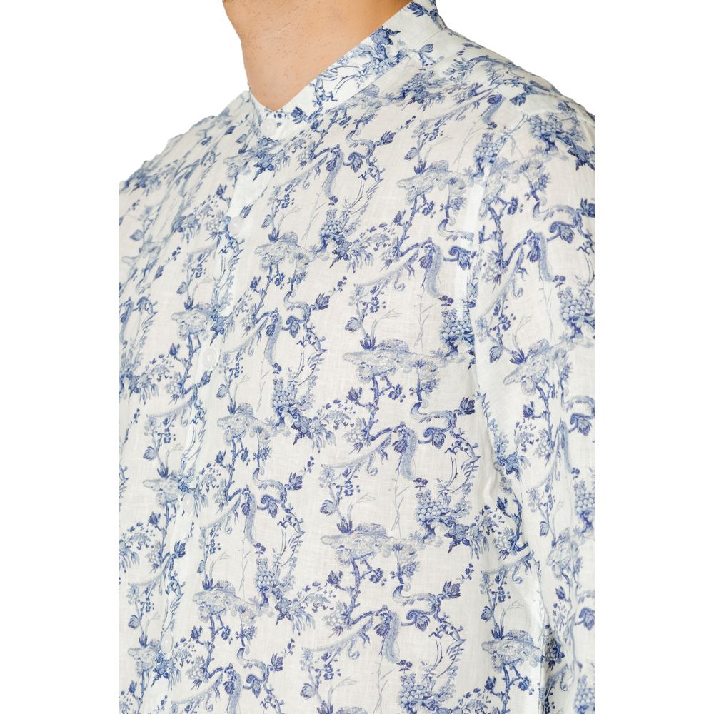 Blue Linen Pattern Shirt