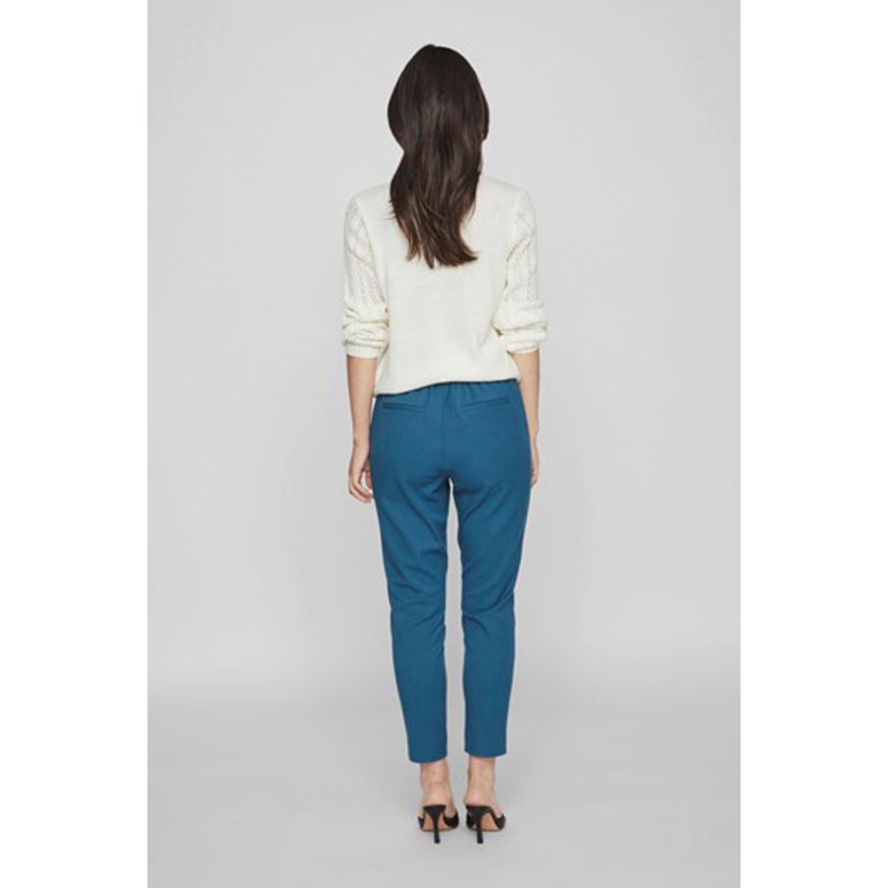 Blue Polyester Pants
