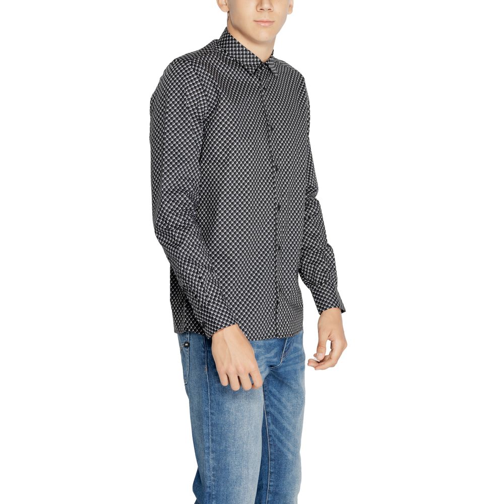 Gray Cotton Pattern Shirt