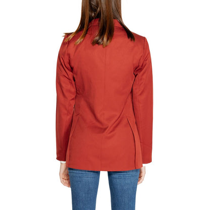 Red Polyester Blazer