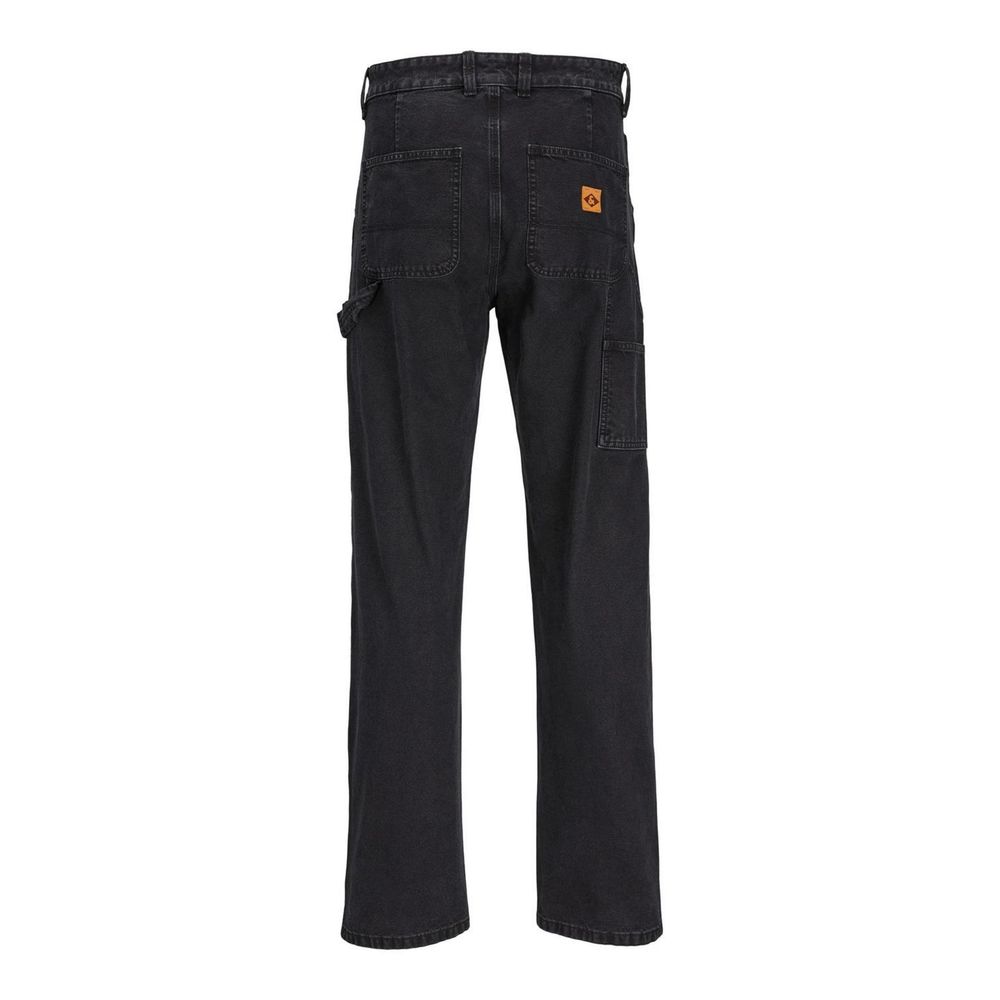 Black Cotton Relaxed Fit Jeans