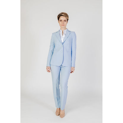 Blue Polyester Pant