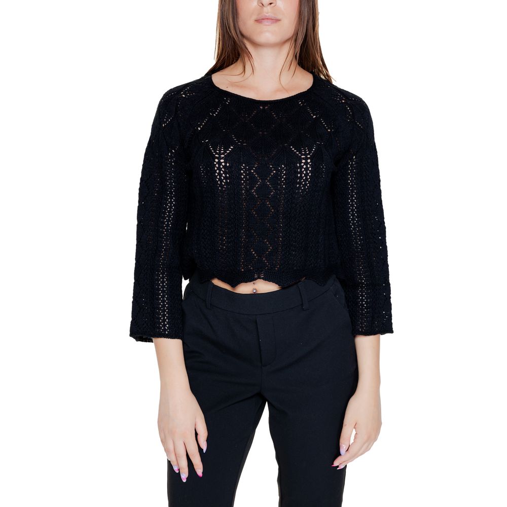 Black Cotton Sweatshirt