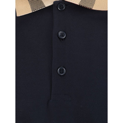 Blue Cotton Polo Shirt