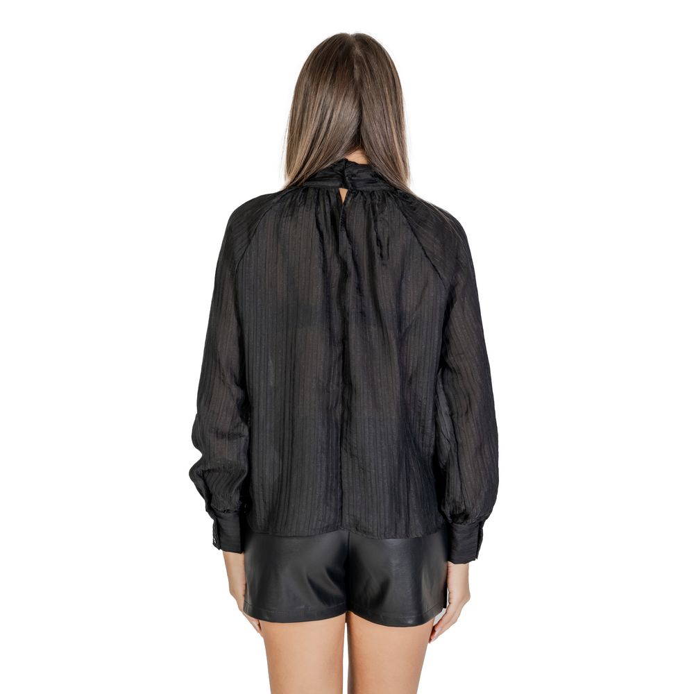 Black Polyester Blouse
