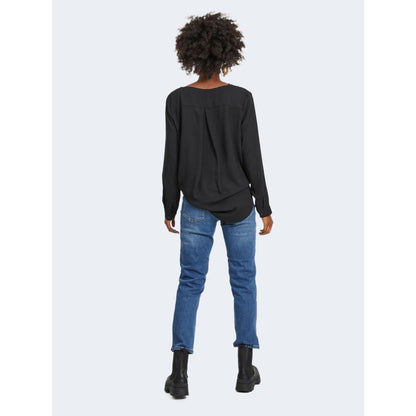 Black Polyester Blouse